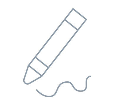 Illustration of a crayon drawing a line